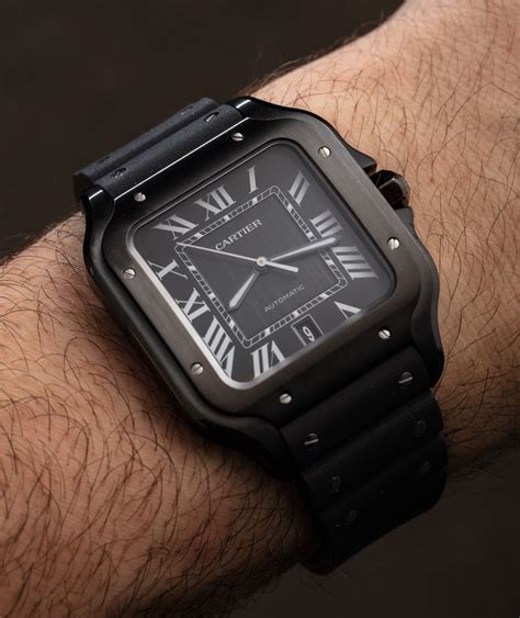 black cartier mens watch|cartier watches for men 18g.